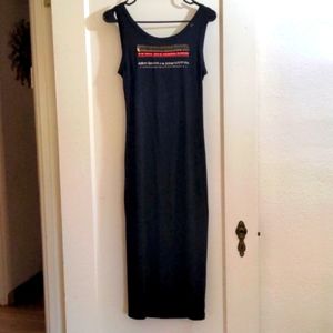 Cop.copine, long summer dress, open back, size 38,
